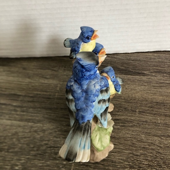 Vtg Japan Ceramic Blue Jays on Branch - Picture 4 of 14